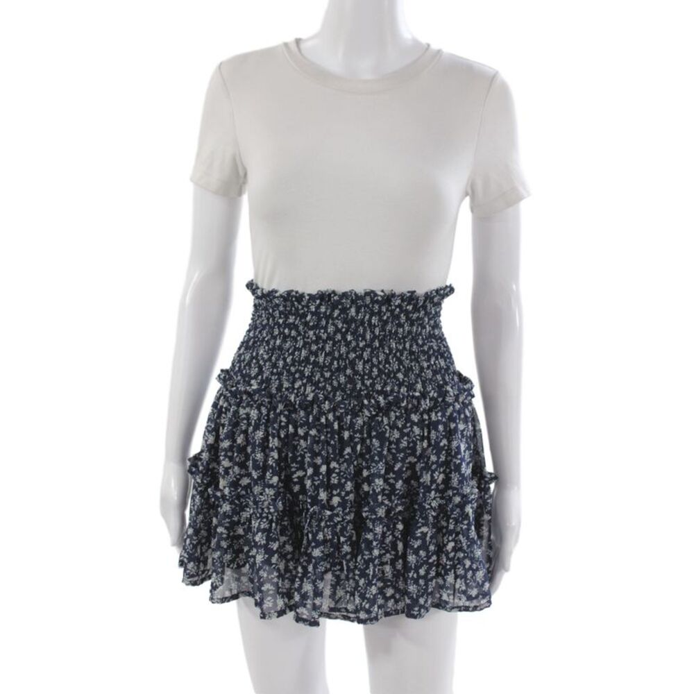 We're All Pretty Girls Women Blue Floral Mini Skirt Size S
